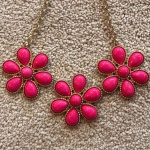 gold and pink necklace